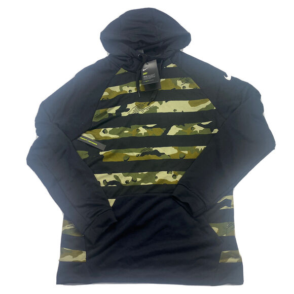 Nike Dri-FIT Pullover Camo Hoodie Sweatshirt CD7723 010 Mens Size Small